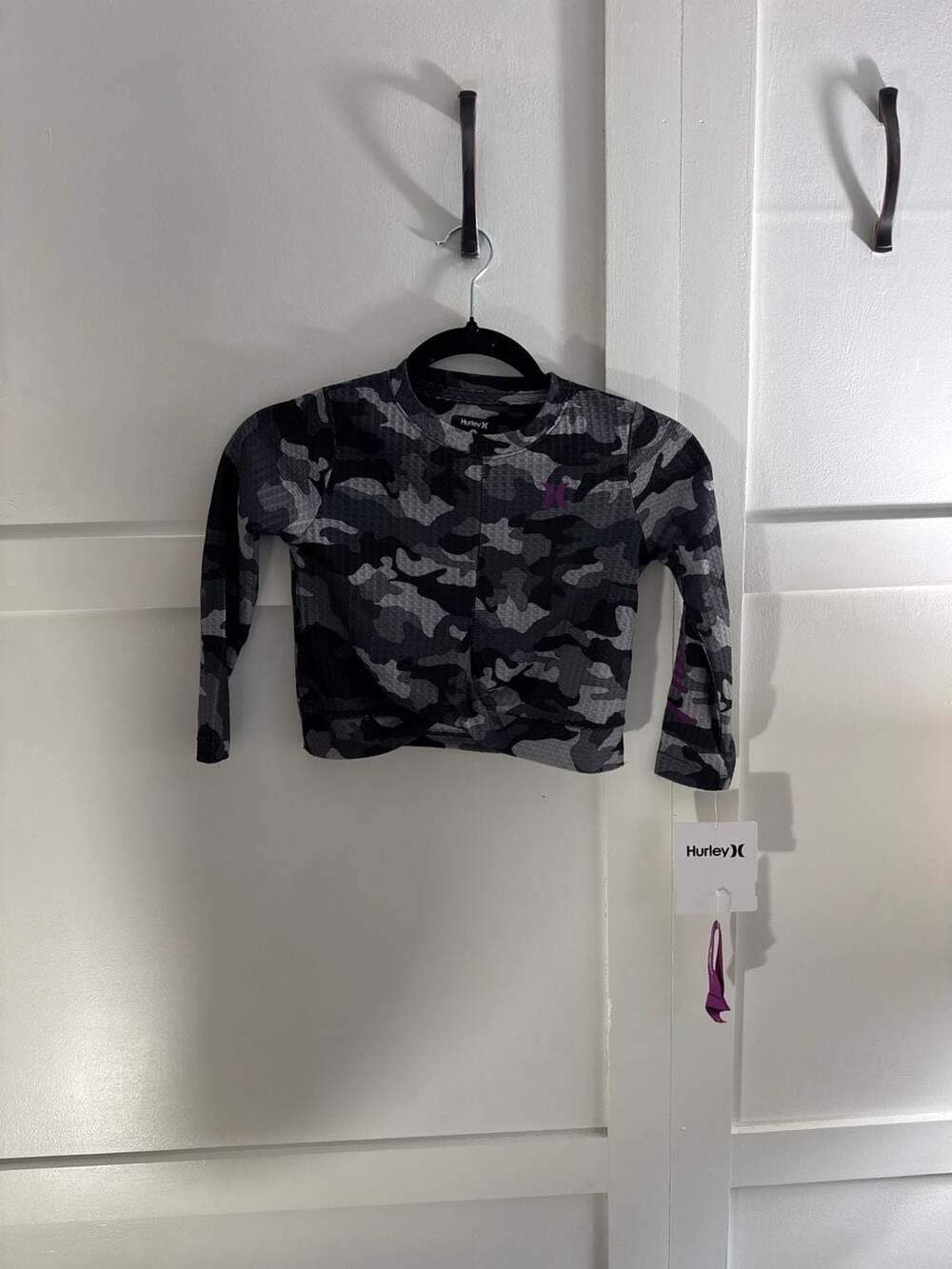 Hurley Youth Girls Chunky Thermal Camo Long Sleeve Top
